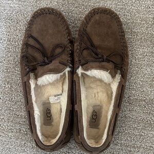 UGG Chocolate Suede Moccasin Loafers